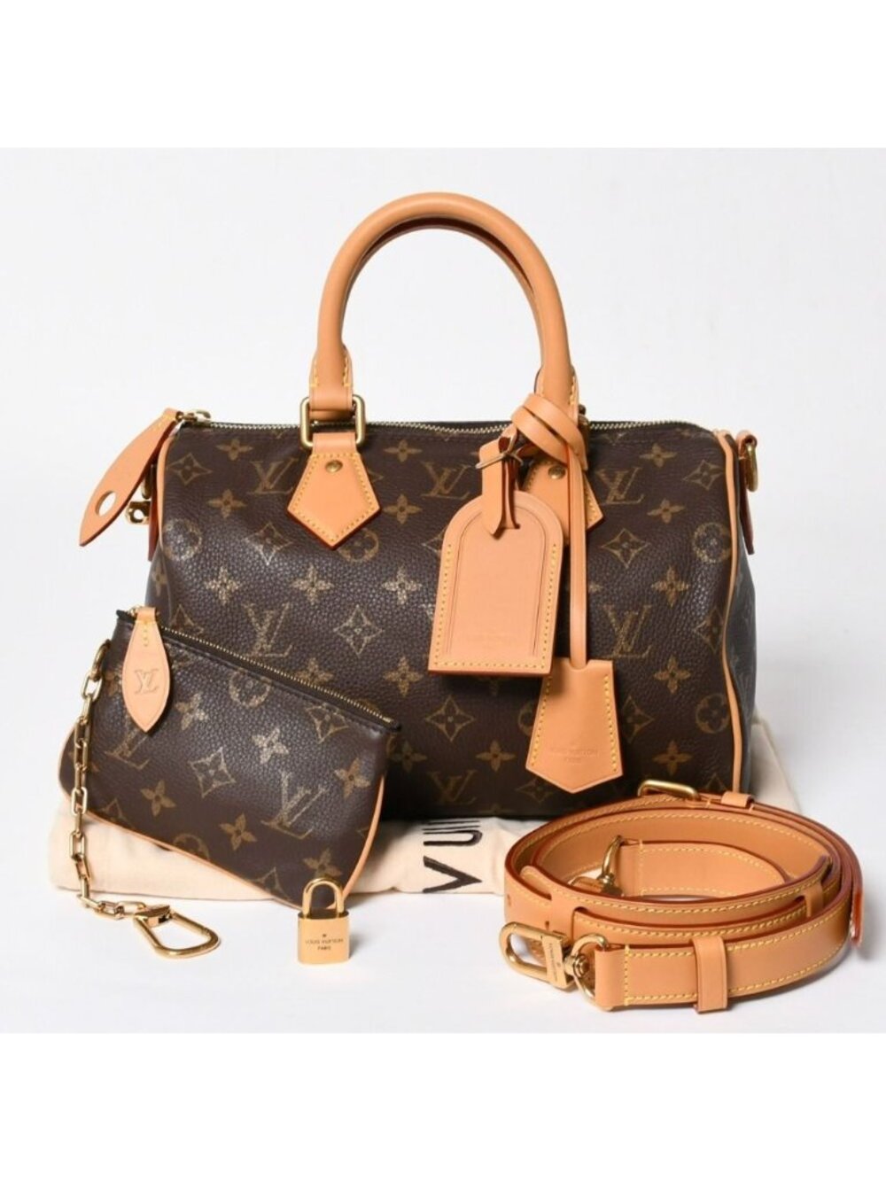Louis Vuitton Speedy P9 Bandouliere 25 Boston Bag Brown